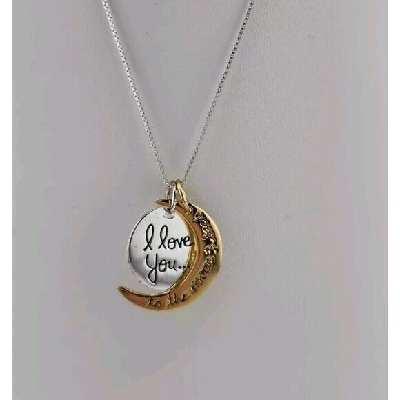 Unbranded Jewelry - I Love You To The Moon... Sterling Silver Pendant Necklace 18"